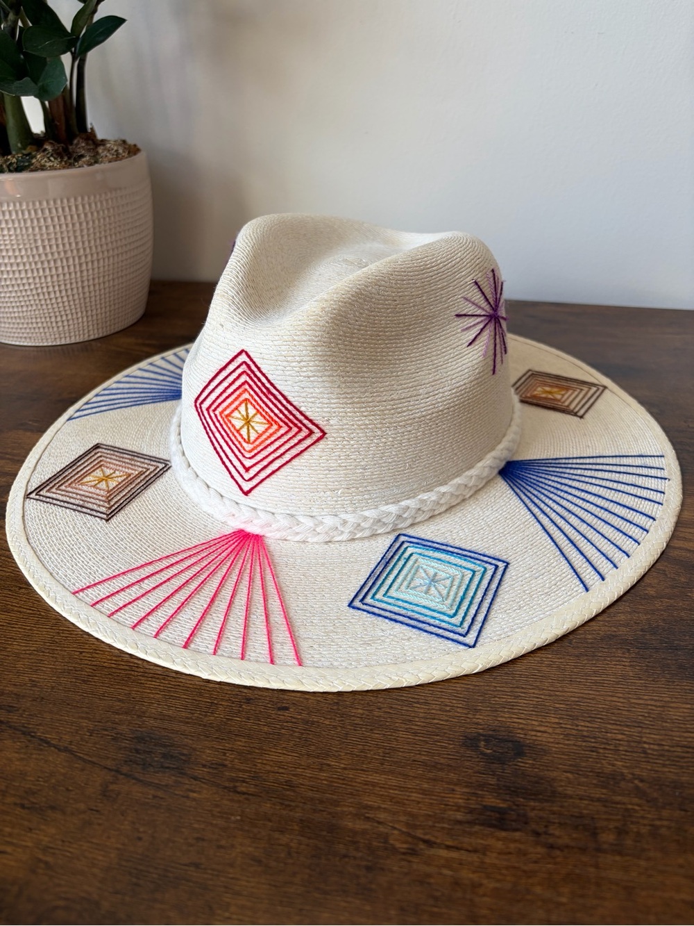 Corazon Playero Luanna Flora Handmade Wide Brim Hat